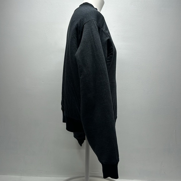 Prana Polar Escape Bomber Jacket Fleece Coat Reversible Black to Gray Size Large - Picture 7 of 9